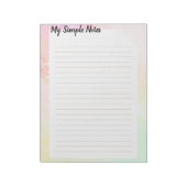 Aquarelle Pastel My Simples Notes Notitieblok (Gedraaid)