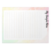 Aquarelle Pastel My Simples Notes Notitieblok (Voorkant)