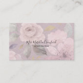 Aquarelle pastel ombragée Carte de visite Floral (Devant)