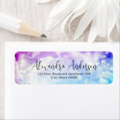 Aquarelle Pastel Rose to Blue Étiquette de script (En situation)