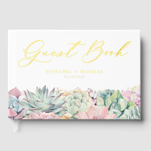 Aquarelle Pastel Succulents Mariage