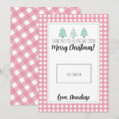 Aquarelle Pastel Tree Teacher Carte Cadeau de Noël (Devant / Derrière)