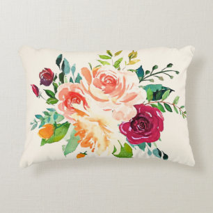 Aquarelle Pays Roses Accent Coussin