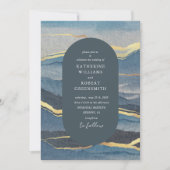 aquarelle paysage doré Faire-part de mariage (Devant)