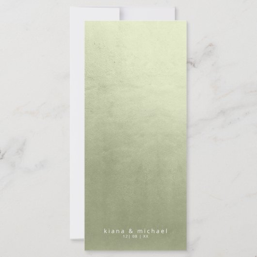 Aquarelle Paysage Menu Mariage V2 Sage ID786 (Dos)