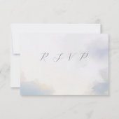 aquarelle paysage nuages RSVP avec choix de repas (Dos)