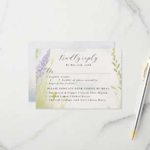 aquarelle paysage nuages RSVP avec choix de repas