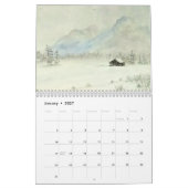 aquarelle paysage peintures murales calendrier (Jan 2027)