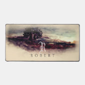 Aquarelle Paysage rural Monogramme (Recto)