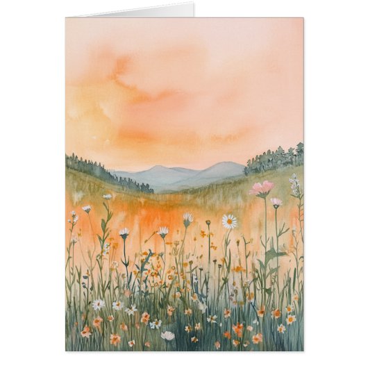 Aquarelle Paysage Salutation Carte pour notes Tous (Devant)