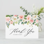 Aquarelle Peach Rose Merci Floral Garland (Debout devant)