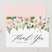 Aquarelle Peach Rose Merci Floral Garland (Devant / Derrière)