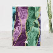 Aquarelle Peacock Agate Carte de Noël (Dos)