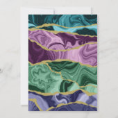 Aquarelle Peacock Agate (v1) Invitation (Dos)