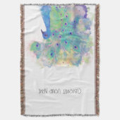 Aquarelle Peacock Art Jetez la couverture (devant Vertical)