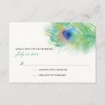 Aquarelle Peacock Pleather Wedding RSVP<br><div class="desc">Un mariage à thème populaire est la plume de paon. Belles couleurs vives dans cette aquarelle design. Si vous voulez quelque chose de changé à ce design s'il vous plaît n'hésitez pas à m'envoyer un courriel à paula@labellarue.com Si vous avez besoin d'autres cartes comme le menu, la réception etc et...</div>