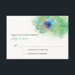Aquarelle Peacock Pleather Wedding RSVP<br><div class="desc">Un mariage à thème populaire est la plume de paon. Belles couleurs vives dans cette aquarelle design. Si vous voulez quelque chose de changé à ce design s'il vous plaît n'hésitez pas à m'envoyer un courriel à paula@labellarue.com Si vous avez besoin d'autres cartes comme le menu, la réception etc et...</div>