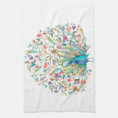 Aquarelle Peacock Serviettes de cuisine (Vertical)