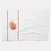 Aquarelle Pêche Serviette de cuisine (Horizontal)