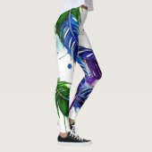Aquarelle Peint Feather Leggings (Droite)