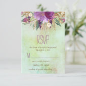 Aquarelle Peint Fleur mariage RSVP (Debout devant)