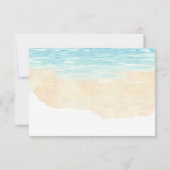 Aquarelle Peinte à la main Beach Wedding RSVP (Dos)