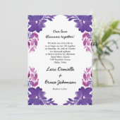 Aquarelle peinte à la main Faire-part de mariage (Debout devant)