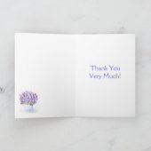 Aquarelle peinte à la main Lavande MERCI floral (Intérieur)