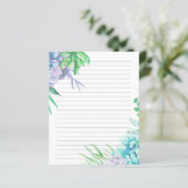 Aquarelle Peinte à la main Papier Laillé Succulent (Debout devant)