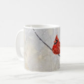 Aquarelle peinte cardinal Mug (Devant gauche)