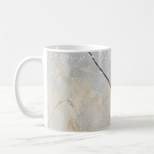 Aquarelle peinte cardinal Mug (Gauche)