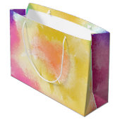 Aquarelle Peinte, Joyeux Anniversaire, Grand Sac C (Dos Angle)