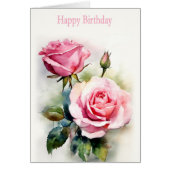 Aquarelle Peinte Rose (Devant)