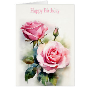 Aquarelle Peinte Rose