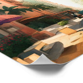 Aquarelle Peinture Art Déco Miami (Coin)