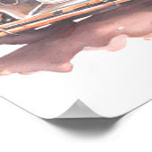 Aquarelle peinture de la voiture Vintage Poster (Coin)