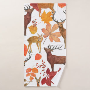 Aquarelle peinture sans couture motif avec cerfs e