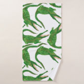 aquarelle peinture sans couture motif avec crocodi (Serviette de bain)