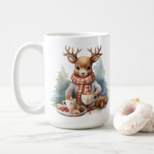 Aquarelle peinture vintage tasse de café