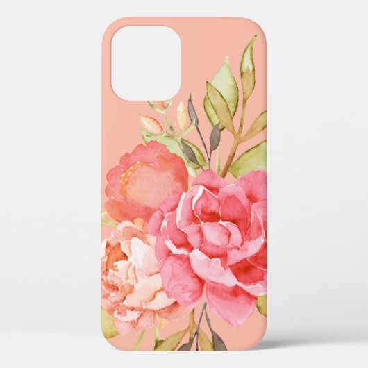 Aquarelle Peonies et Rose iPhone / coque ipad (Verso)