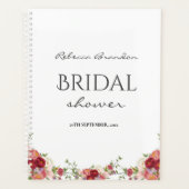 Aquarelle Peony Fleur Floral Douche nuptiale (Devant)