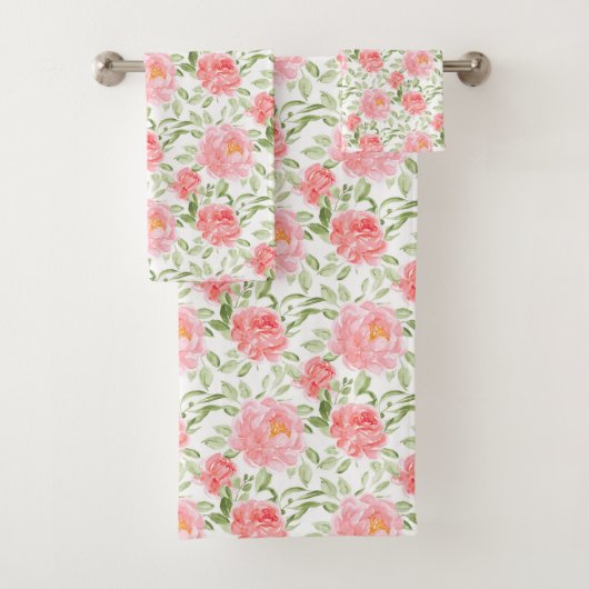 Aquarelle Peony motif floral (En situation)