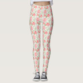 Aquarelle Peony Motif Leggings (Devant)