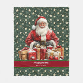 Aquarelle Père Noël couverture pour cadeau de Noël (Devant)