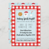 Aquarelle Père Noël Invitation à échanger du lait  (Devant / Derrière)