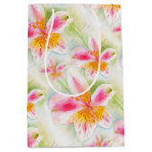 Aquarelle Pérou Lily Alstroemeria sac cadeau art (Devant)