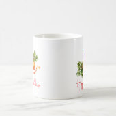 Aquarelle Perse Rouge Joyeux Fêtes Mug (Centre)