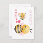 Aquarelle personnalisable Carte de remerciements d (Devant / Derrière)