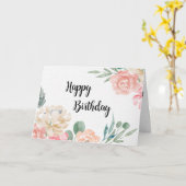 Aquarelle personnalisable de carte d'anniversaire (Fleur jaune)