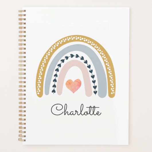 Aquarelle personnalisée Boho Rainbow (Devant)